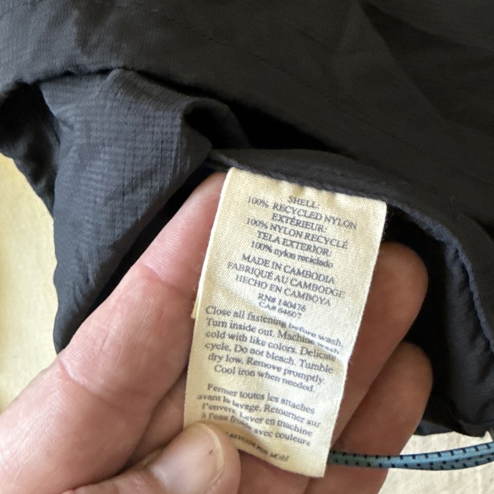 Faherty Mens SHORELIFE Surf Jacket Size Medium Hooded Windbreaker Black W Green - Picture 9 of 10
